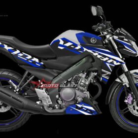 Decal Stiker YAMAHA New Vixion WHITE RACING BLUE